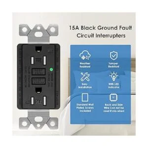 KCMYTONER GFCI Toma de corriente resistente a_2