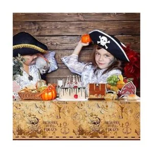 Mantel de fiesta pirata mapa del tesoro cubierta de mesa_6