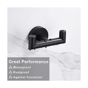 Ganchos de toalla para baño gancho de toalla negro mate_4