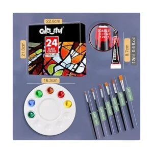Colorful Juego de pintura de vidrio para manchas con 6_3