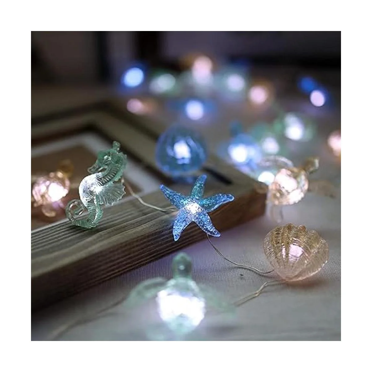 Cadena de luces decorativas con temática del océano de la_4