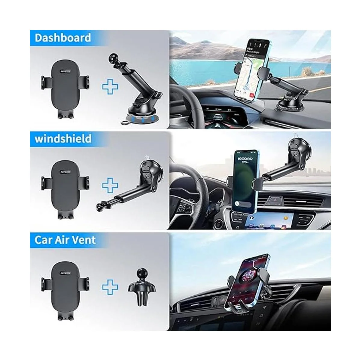 APPS2Car Soporte mejorado 3 en 1 para teléfono de_2