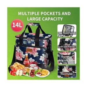 Iknoe Bolsa térmica grande plegable con 24 latas aisladas_2