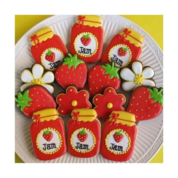 Juego de cortador de galletas de fresa de acero inoxidable_4