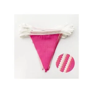Kit de guirnalda de banderín de tela rosa fuerte de 32_7