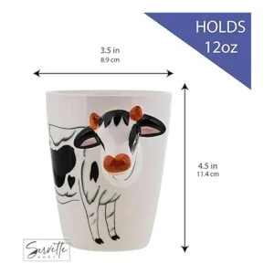 Taza de café de animales 3D Vaca_5