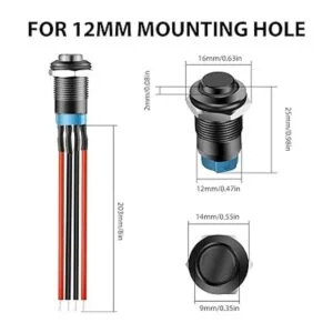 5 piezas de 12 V 24 V 0.472 in impermeable interruptor_2