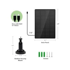 StartVision Panel solar para cámara de batería recargable_2