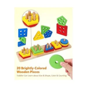 Coogam Juguetes Montessori apilables de clasificación de_2