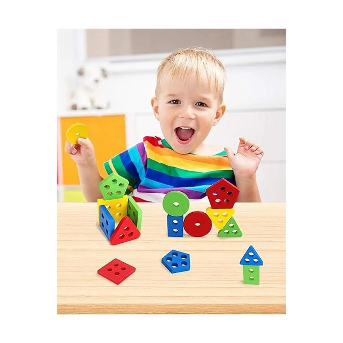 Coogam Juguetes Montessori apilables de clasificación de_5