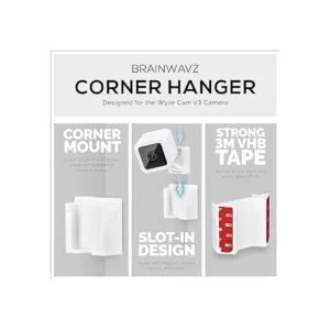Brainwavz Soporte de esquina sin tornillos para Wyze Cam_4