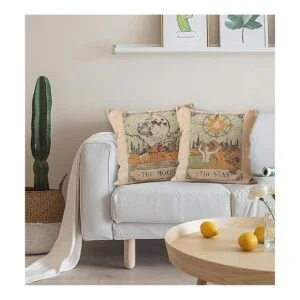 Juego de 2 fundas de almohada de Tarot The Moon The Star_2