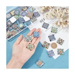 PH PandaHall Cabujones cuadrados de mosaico de 1 pulgada_5