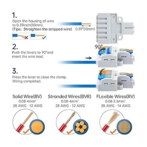 GKEEMARS 10 conectores de cable de palanca conector de_4