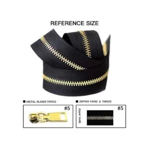 YIXISBest 5 cremalleras de metal de 4 yardas para coser_2