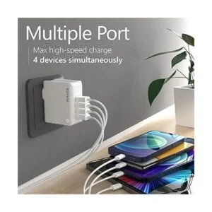 Cargador de pared USB múltiple MANTO 4.4A22W 4 puertos_2