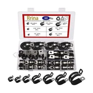 Rrina Juego de 60 abrazaderas de cable de acero inoxidable_1