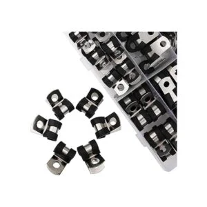 Rrina Juego de 60 abrazaderas de cable de acero inoxidable_3