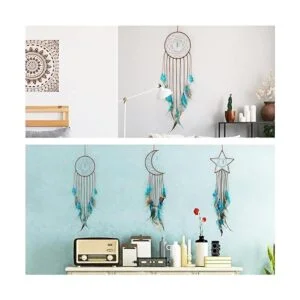 3 piezas atrapasueños luna sol hecho a mano diseño_6