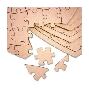 Paquete de 3 rompecabezas de madera en blanco en forma de_6