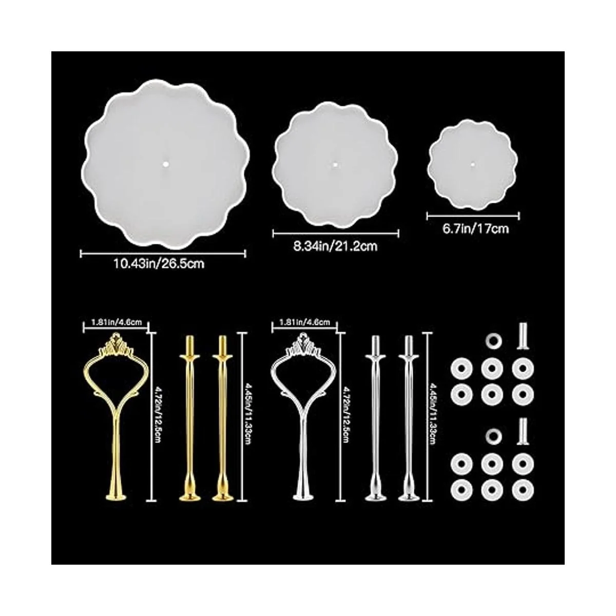 Moldes de bandeja de resina de 3 niveles moldes de_3