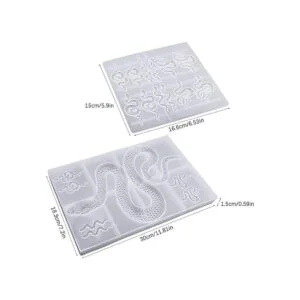 AFUNTA Molde de resina epoxi de serpiente molde de_5