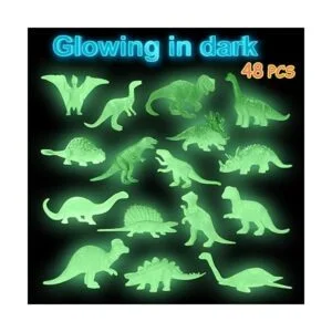 Mini dinosaurios juguetes de 48 piezas que brillan en la_3