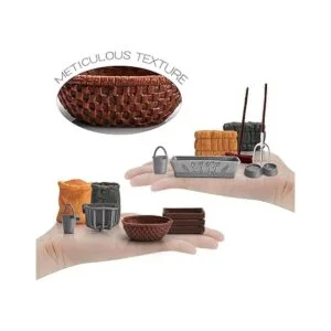 Juego de 13 piezas de juguetes de granja accesorios de_3