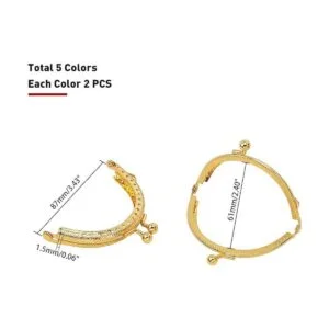 PH PandaHall 10 marcos de metal para monedero 5 colores_2