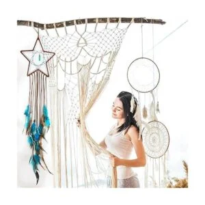 3 piezas atrapasueños luna sol hecho a mano diseño_7