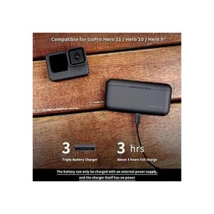 MAXCAM Cargador de batería triple Power para batería GoPro_2