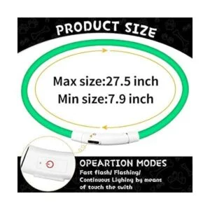 Collar de perro con luz LED 3 unidades recargable por_2