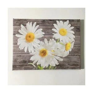 Cuadro de flores de margaritas blancas para dormitorio_2