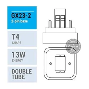 PL13W2U2P Tubo doble de 13 W Base GX232 2 pines_3
