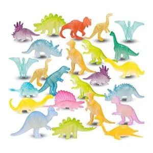 Mini dinosaurios juguetes de 48 piezas que brillan en la_1