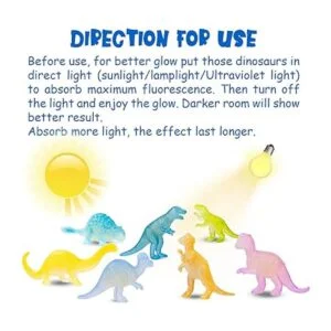 Mini dinosaurios juguetes de 48 piezas que brillan en la_2