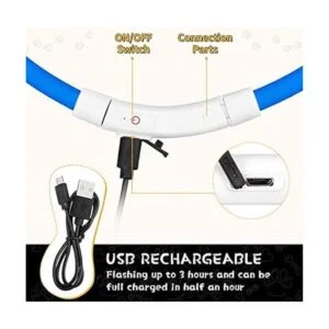 Collar de perro con luz LED 3 unidades recargable por_3
