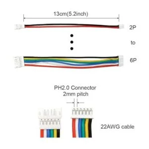 Kit de cables preprensados de conector PH 2.0 compatible_4