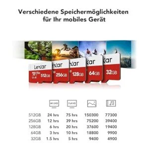 Lexar Tarjeta micro SD de 128 GB tarjeta de memoria_5