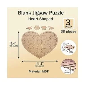 Paquete de 3 rompecabezas de madera en blanco en forma de_2