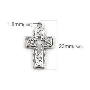 JGFinds Colgantes de cruz Paquete de 130 30 de corazón_4