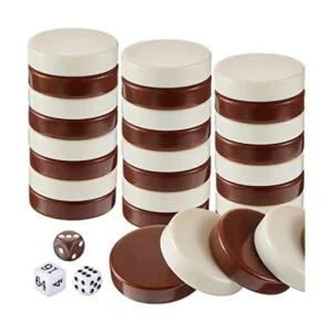 30 piezas de backgammon a cuadros de 1.25 pulgadas de_1