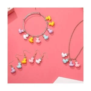 100 abalorios de resina con forma de pato 5 colores_2