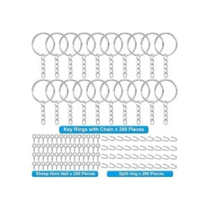 600 llaveros de 200 anillos de llavero de 0.984 in con_3