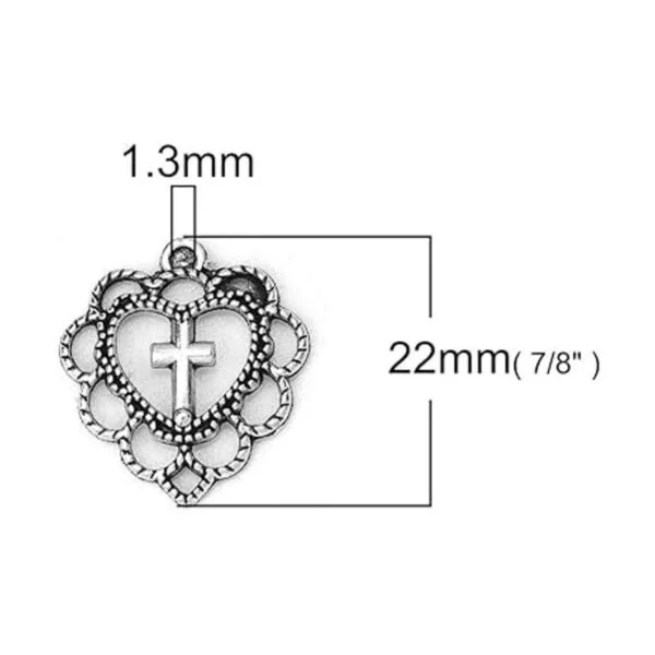 JGFinds Colgantes de cruz Paquete de 130 30 de corazón_2