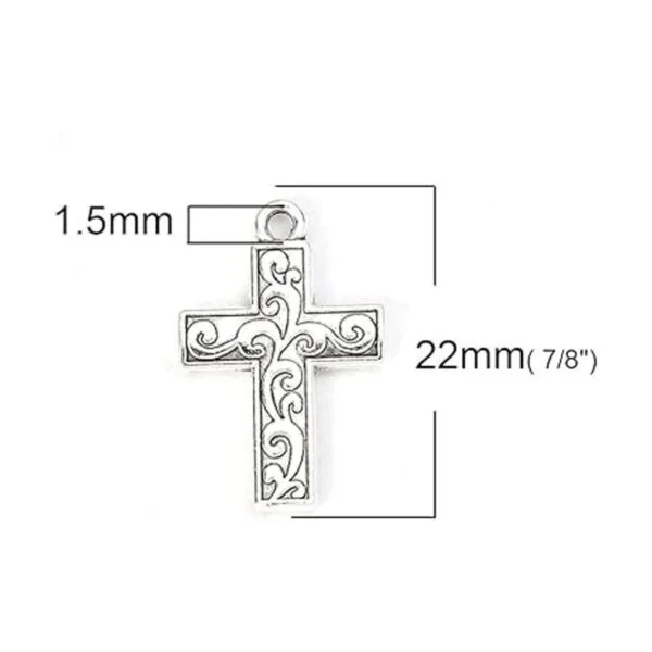 JGFinds Colgantes de cruz Paquete de 130 30 de corazón_3
