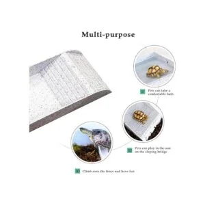 Kathson Plato de alimentación de tortuga con rampa y_3