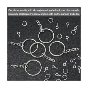 600 llaveros de 200 anillos de llavero de 0.984 in con_4