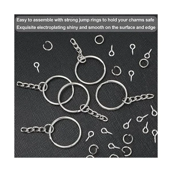 600 llaveros de 200 anillos de llavero de 0.984 in con_4