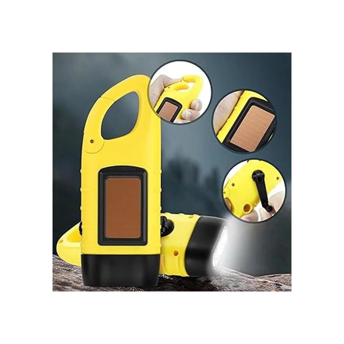 Simpeak Paquete de 2 linternas solares con manivela de_5